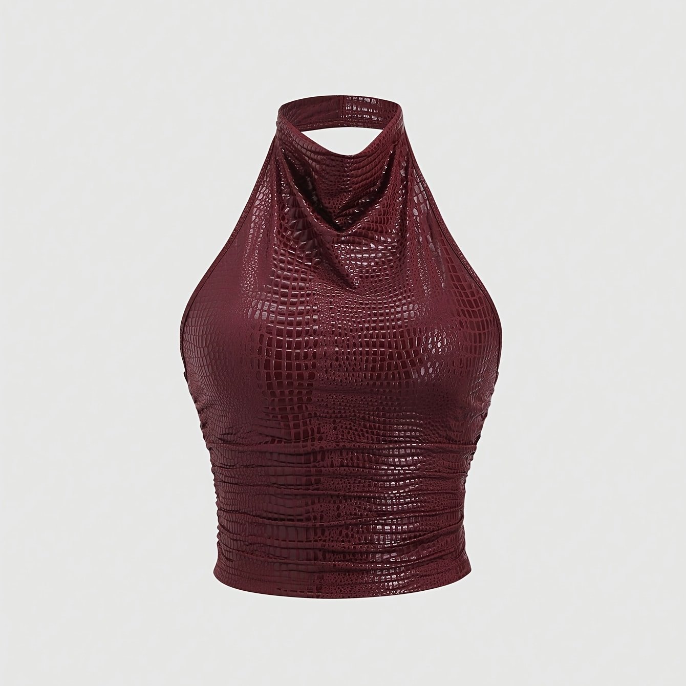 TEMU This New European And Sexy Backless Sleeveless Fitted Casual Crop Top Is Suitable For Streetwear, Y2k Style, Parties, Dates, And More
