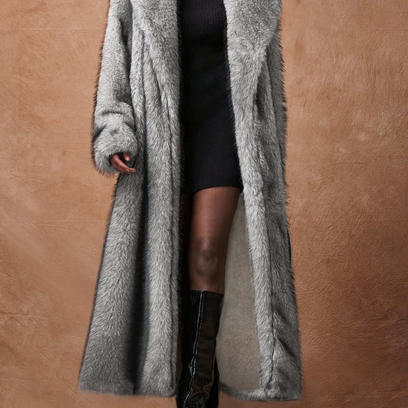 E-shop Winter Lässig Elegant Einfach Revers Lange Ärmel Damen Lange Jacke