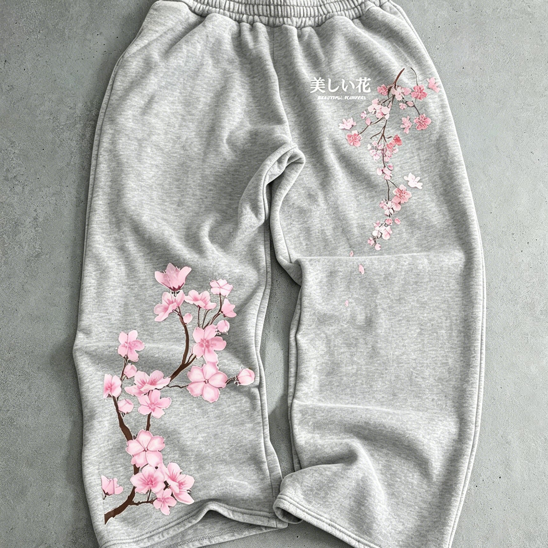 TEMU Men's Casual Sports Pants, Cherry Pattern Printed Sweatpants, Wide-leg Casual Pants, Men's Trousers Suitable For Casual Wear In