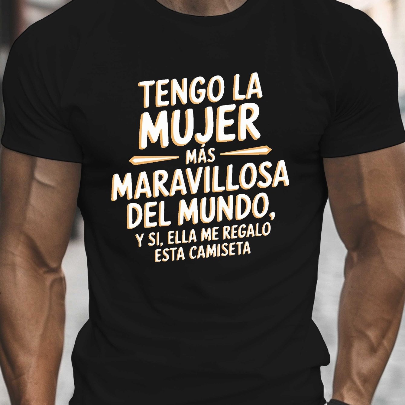 TEMU camiseta con de en español, camiseta de manga corta con cuello para hombre, camiseta casual, cómoda y para el verano