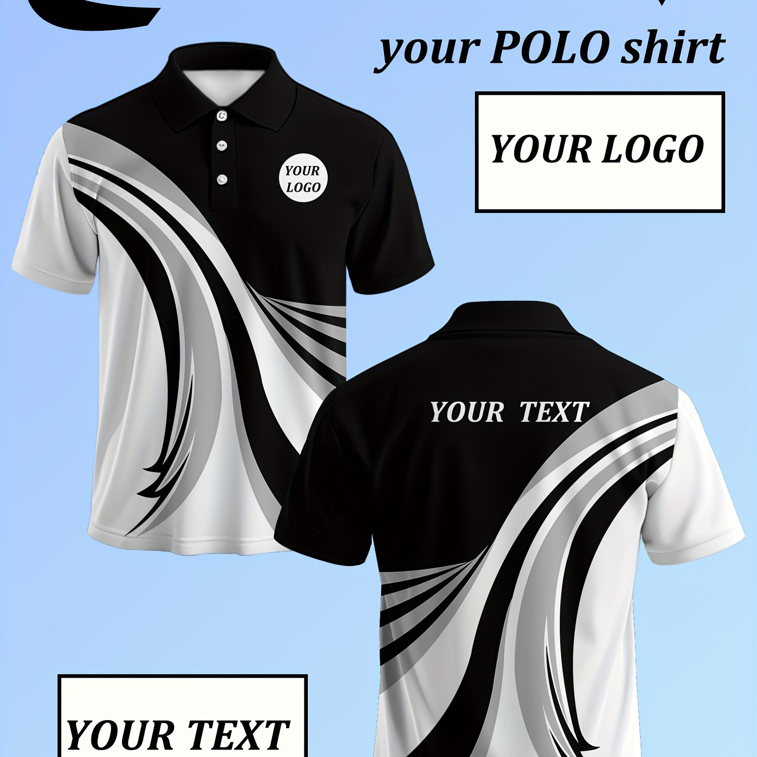 TEMU Custom Men's Shirt, Customizable Men's Workwear, Competition Theme Shirt, Personalized Name And Text, Suitable For Work Or Casual Daily Wear,