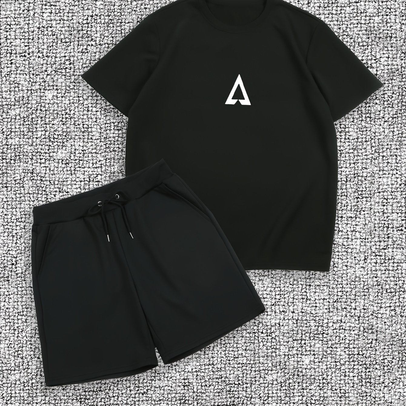 TEMU Short Sleeve Shorts Two-piece Set For Men, New Summer Versatile Suit