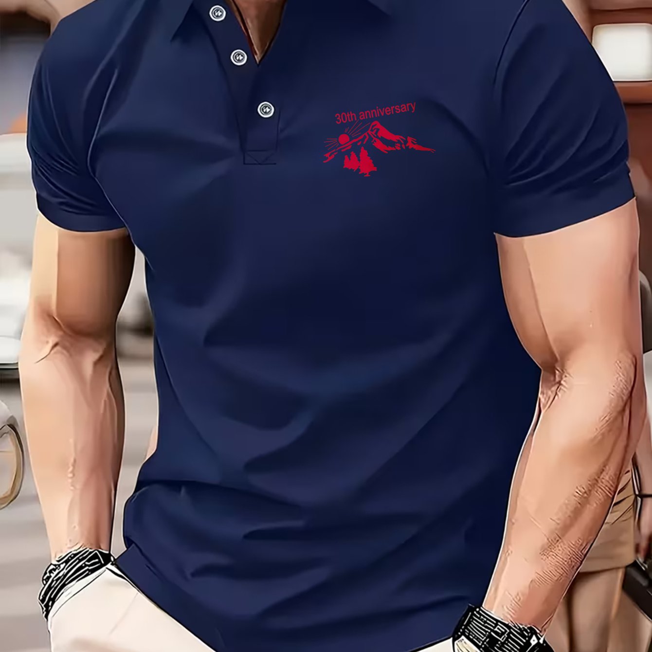 Image of Shirt, Style For Men, 20th Anniversary , High-quality Washed Fabric, No , Collar Retains Shape, Thick Premium Cotton , Ideal For Spring And Summer Wear, Outdoor Activities And