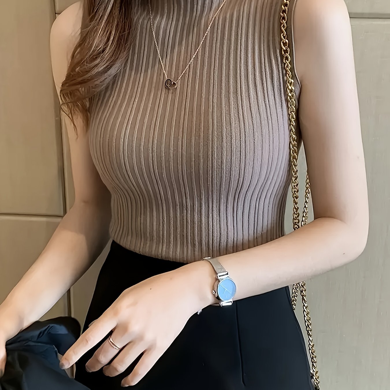 TEMU 다용도 핏 스몰 스탠드업 칼라 조끼
