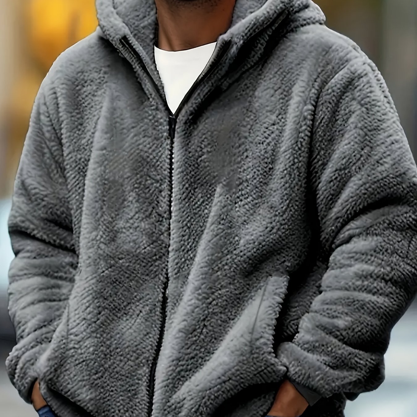 TEMU Rose Obm Men's Sports Jacket, Autumn/winter Men' Jacket Outerwear, Hooded Zipper Front Design, Suitable For Daily Casual Wear, Used As
