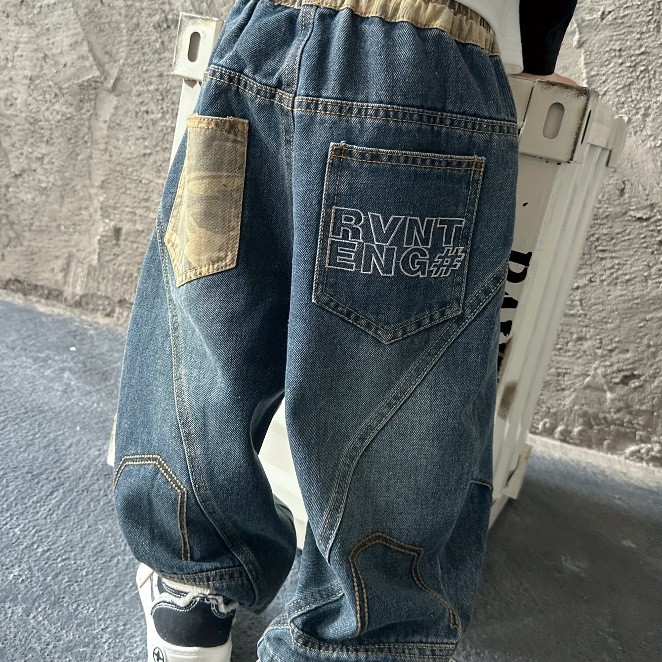 Boys' Autumn Loose-fit Straight-leg Jeans, Suitable For Daily Wear, School, Casual , And Outdoor Activities