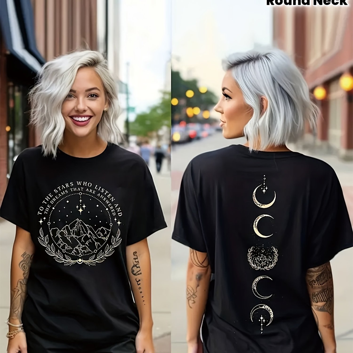 A Moon Phases And Pure T Shirt Women's T Shirt High Quality T Shirt For Casual Wear And Everyday Use Gift For Who Love Astrology And Nature
