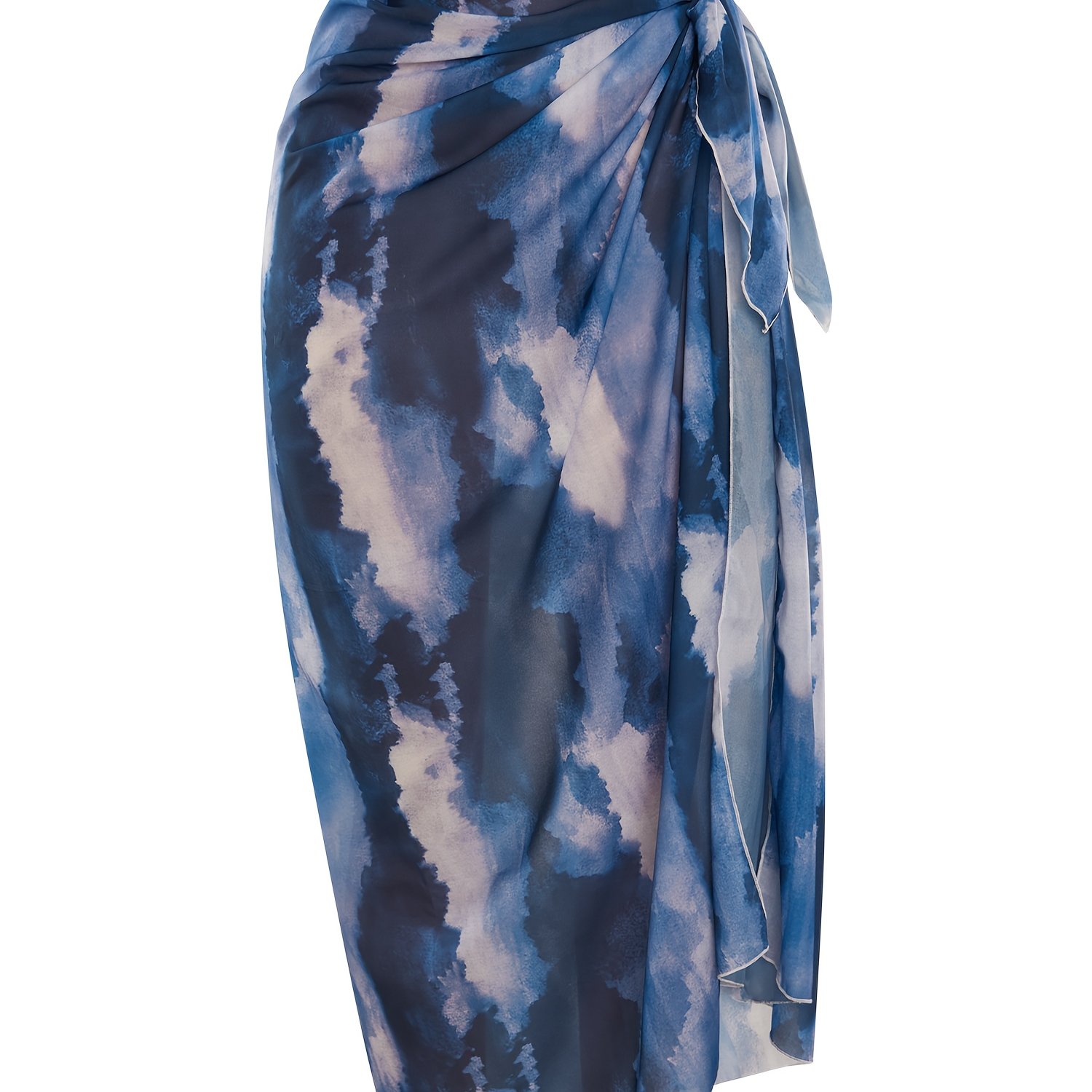 TEMU Women's Tie-dye Halo-dyed Skirt Beach Vacation Wrap Skirt