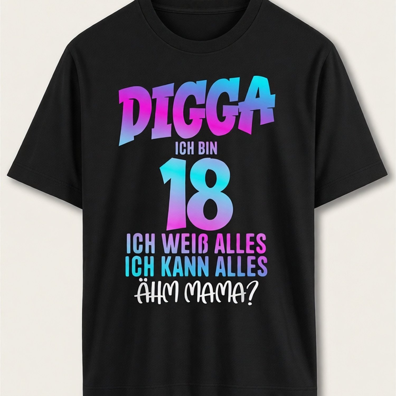 18th Birthday I'm 18 I Everything Ahm Mama T-shirt For Men, Plus Size