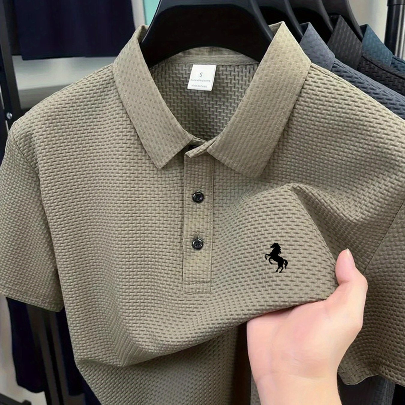 E-shop G82 Instant Print Herren atmungsaktives erfrischendes schnelltrocknendes Sommer-Kragenshirt Polo-Shirt Kurzarm-T-Shirt Oberteil für , Angeln, ,