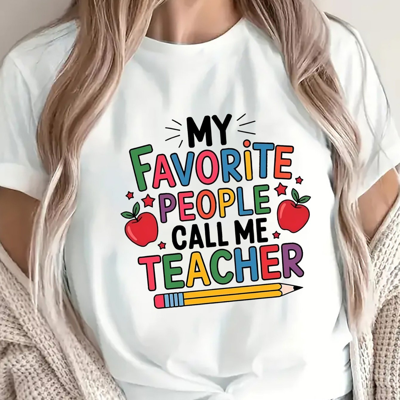 TEMU Polyester Short Sleeve T-shirt For Teachers, People Teacher Print, Casual Wear, Office, Or Home, Lightweight And , Fun Gift For Educators