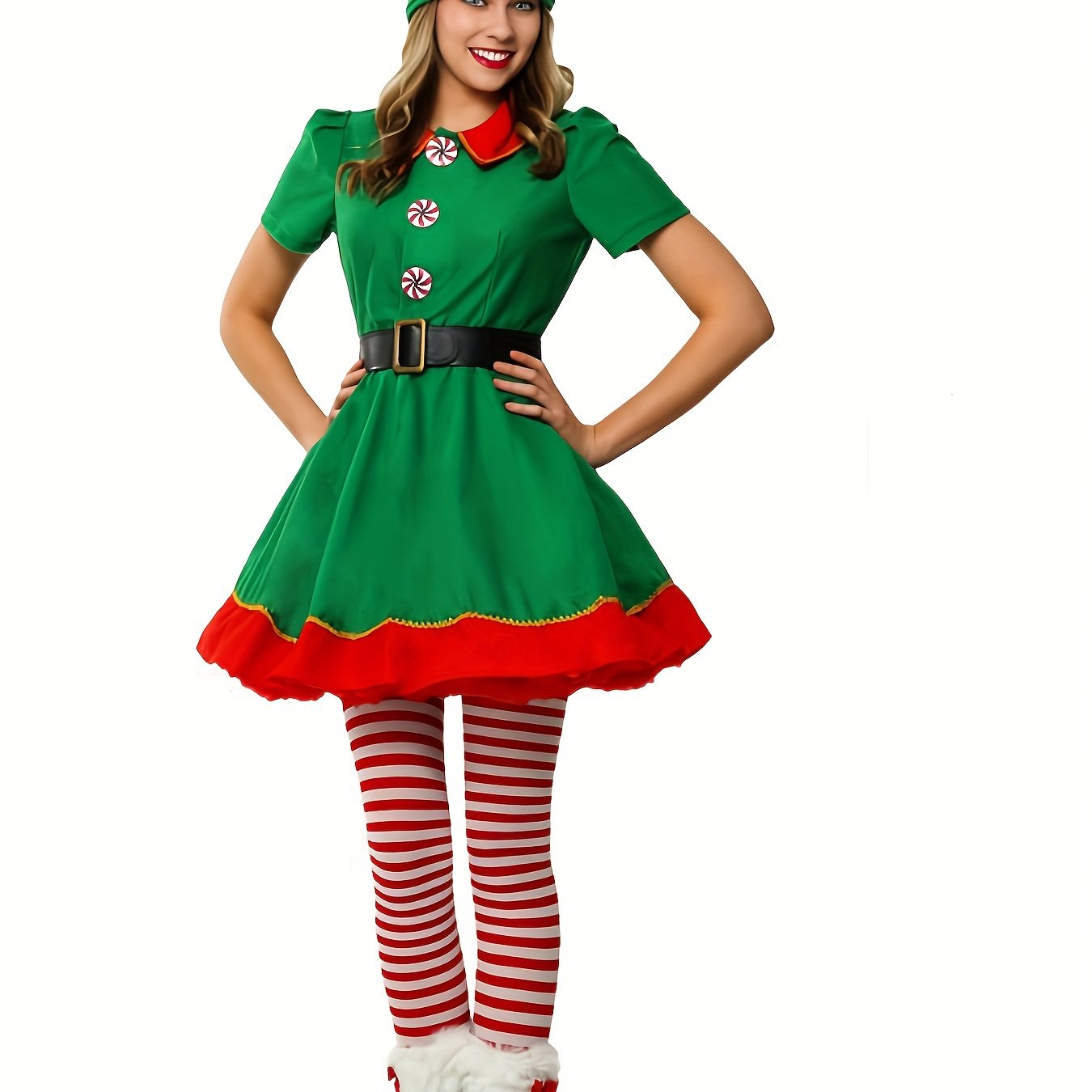 TEMU Christmas And Halloween Performance Costumes, Holiday Ladies' Christmas Elf Costumes, Christmas Costumes, Performance Costumes