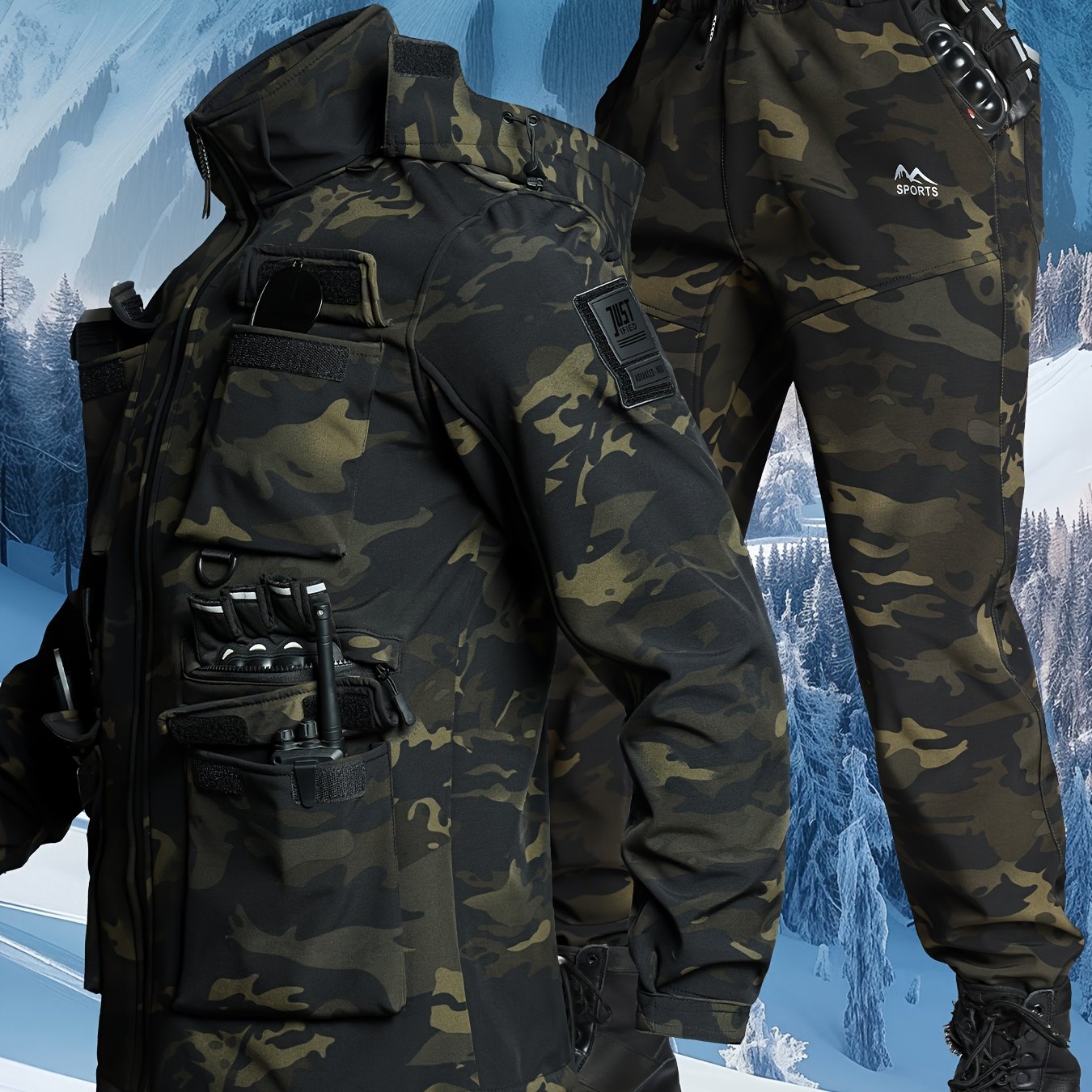 2pcs Outdoor Casual Windbreaker Set for Autumn/Winter