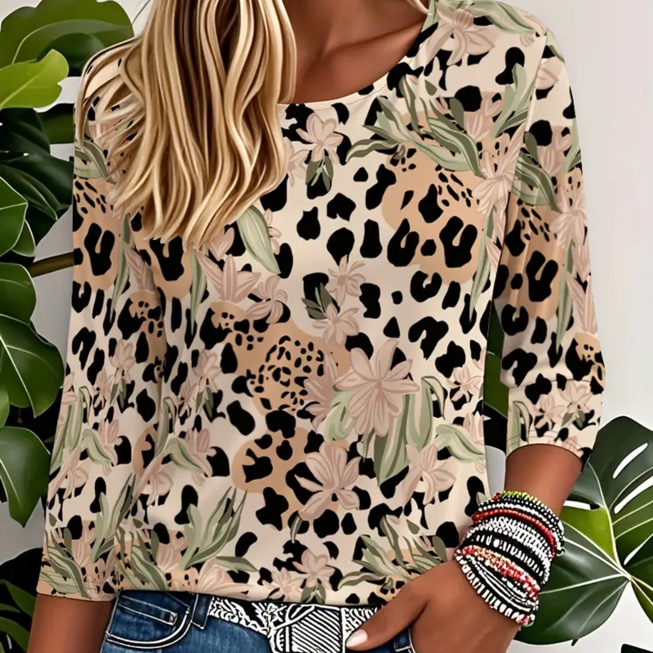 3d Floral Print Women's Slogan Print Long Sleeve Casual T-shirt - Soft Medium Stretch Fabric, Round Neck, Relaxed Fit, Comfortable Wear - Perfect For Daily Life, Work, Or Leisure