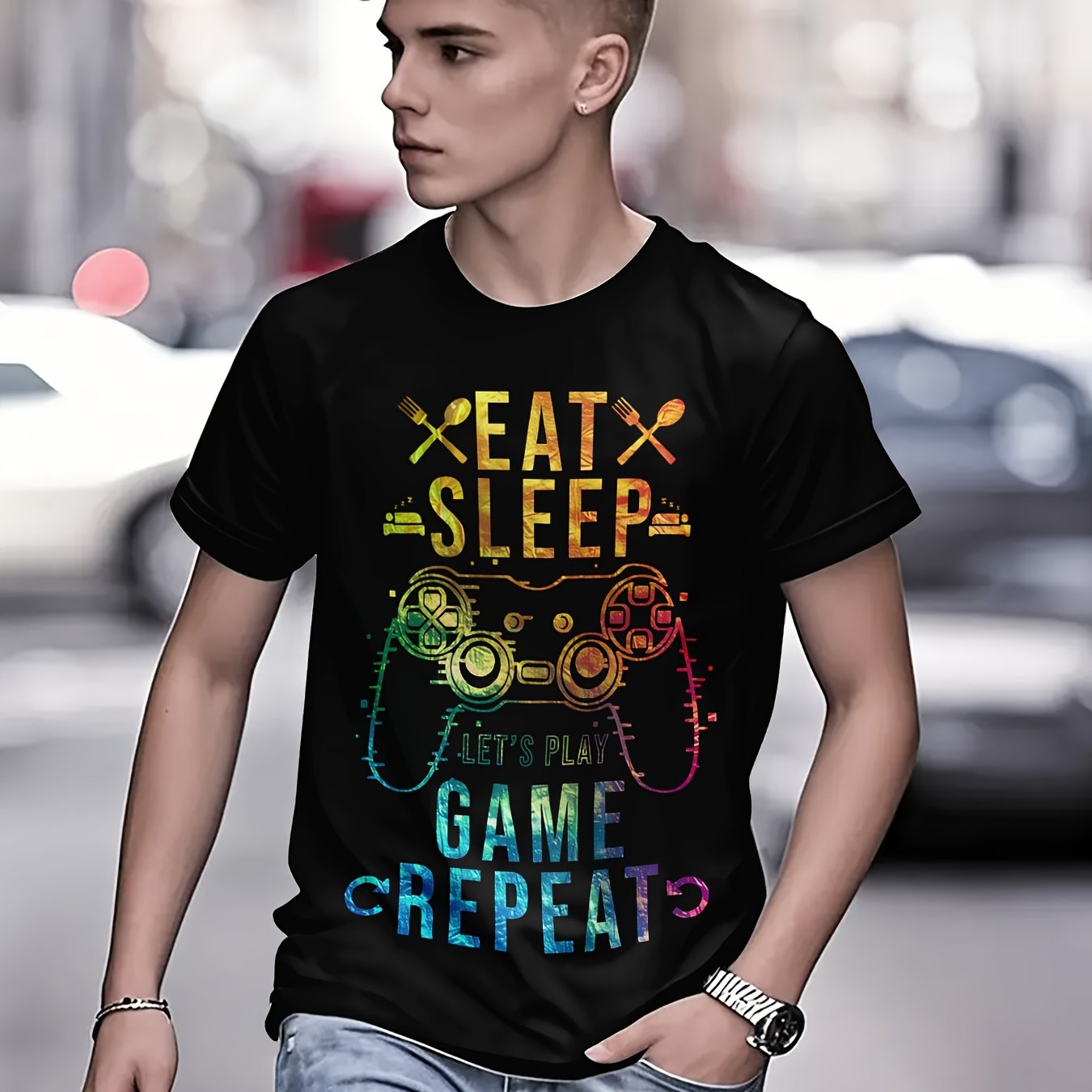 TEMU T-shirt à manches courtes pour garçon adolescent, haut de sport décontracté pour adolescent