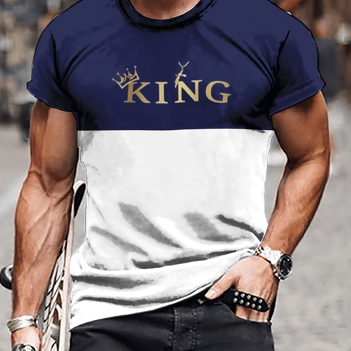 TEMU Men's 3d Print Fashion T-shirt