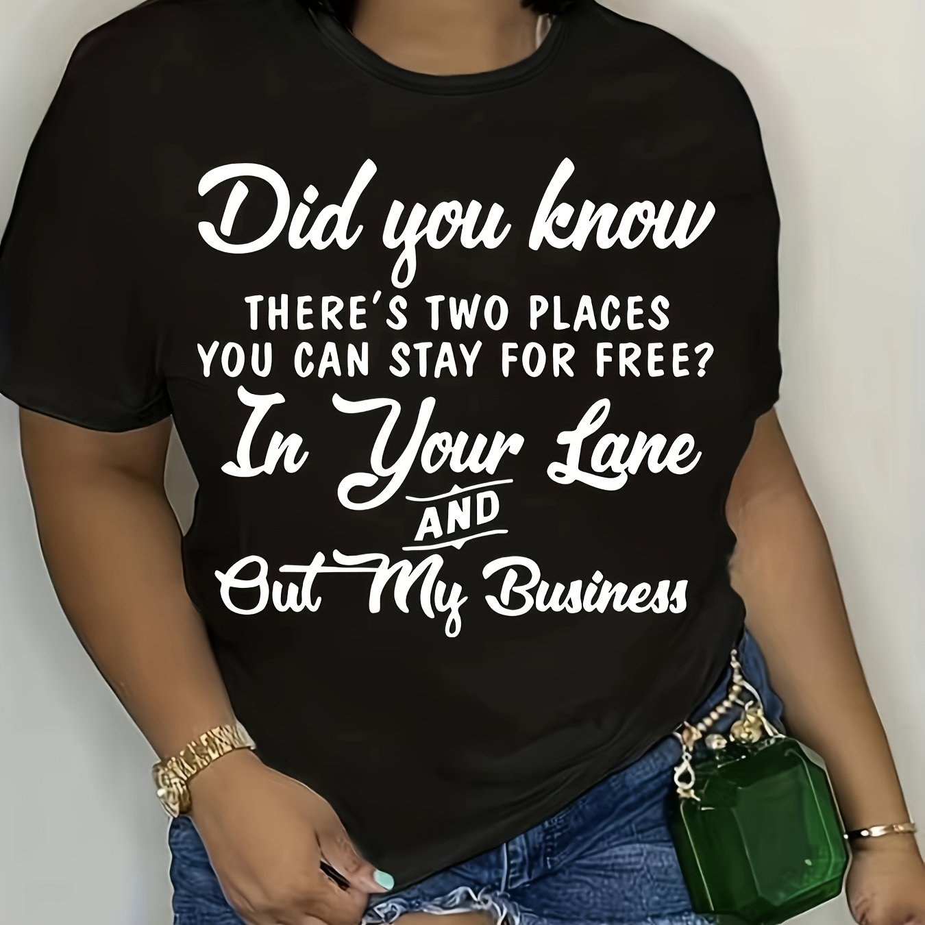 TEMU Women's Casual "" Fun Knowledge T-shirt- Loose Short Sleeve Round Neck Top, Suitable For Daily Wear, Spring And Summer Outfits, And