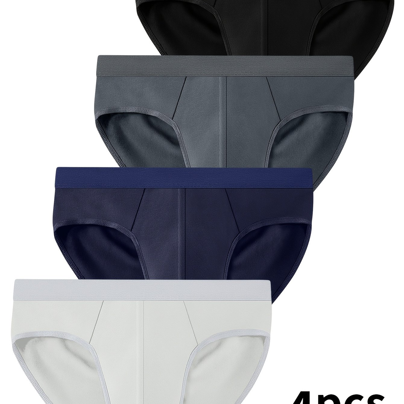 TEMU 4pcs Random Men's Underwear - Healthy Soft Triangle Briefs - Breathable Comfortable Sports Shorts