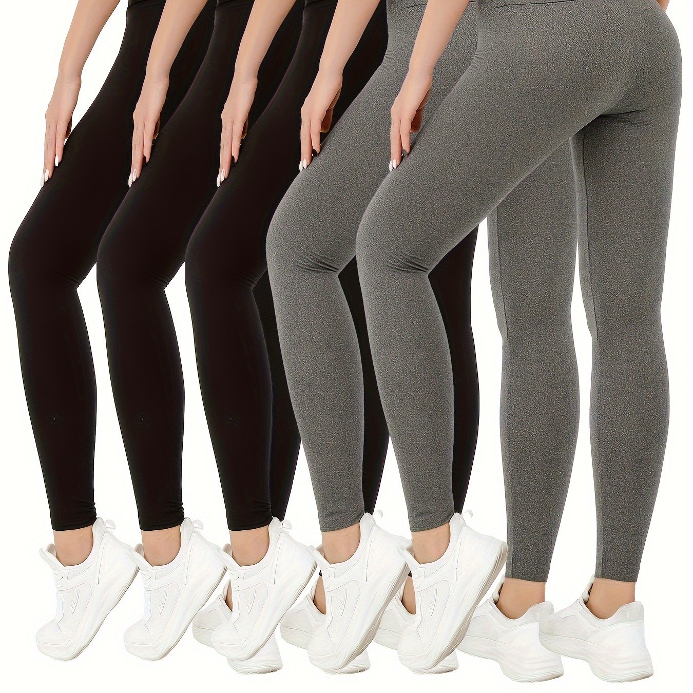 HSR Seamless Soft Cotton Leggings for Women - High Waisted Tummy Control No  See Through Workout Yoga Pants