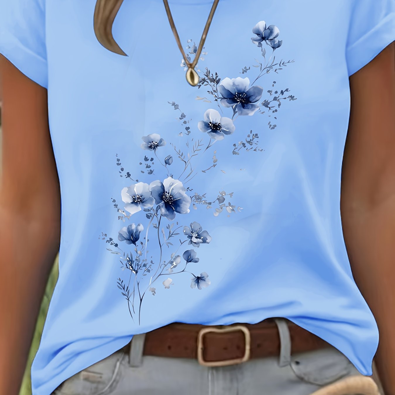 Women's 80% T-shirt - , Soft Breathable, Casual Daily Wear, Soft, Classic Crew Neck, Versatile For Any Outfit, Multiple Colors, , Machine Washable, Xs-xxl