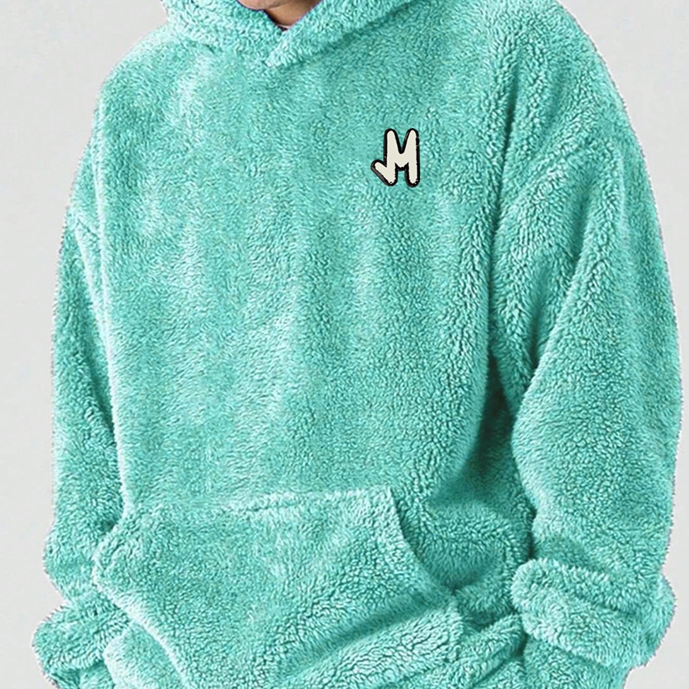 E-shop Minimalistisches Design, stilvoll, weich, warm und bequem für Herbst und Winter. Dieser Basic Herren Casual Long Plush Hoodie mit flauschiger