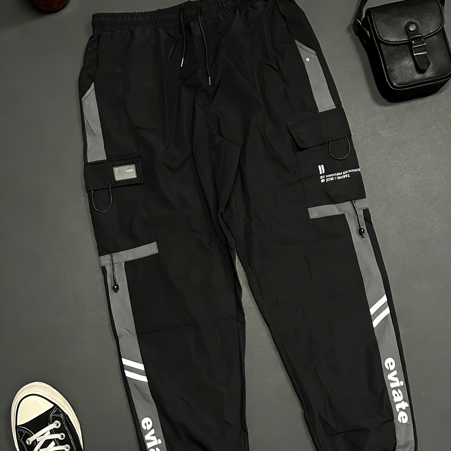 TEMU Pantalon Cargo d'Été Tendance pour Adolescents - Nouveau Design Multi-Poches, Pantalon Décontracté avec Étroite à la Cheville, Automne/Hiver