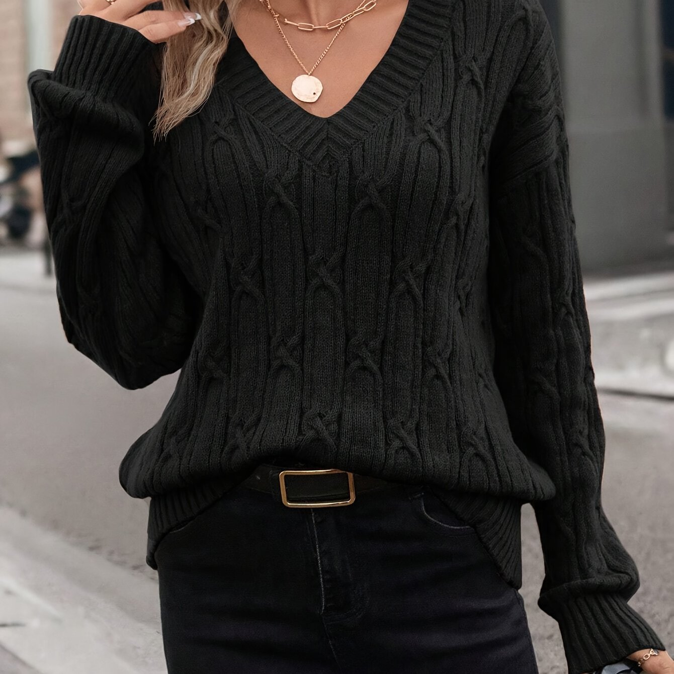 Women's V-neck Sweater