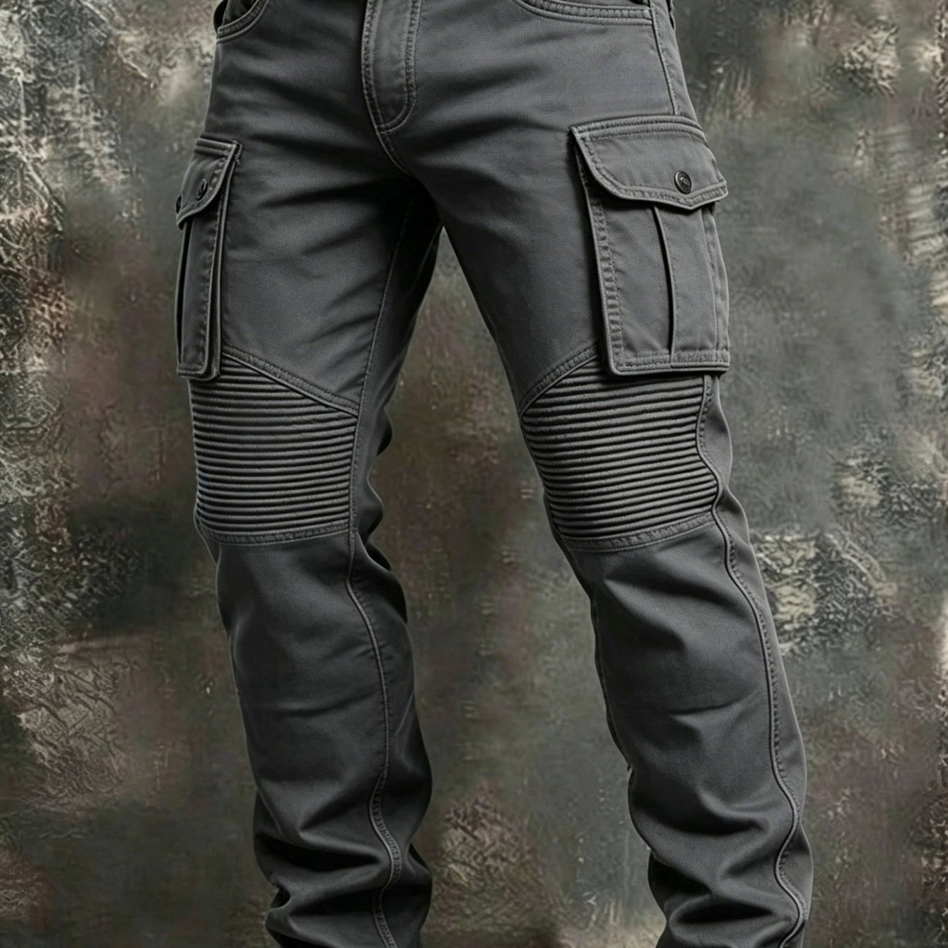 TEMU Men's Sports Casual Multi-pocket Outdoor Pure Loose Cargo Pants Youth Hiking Tactical Pants, No Belt