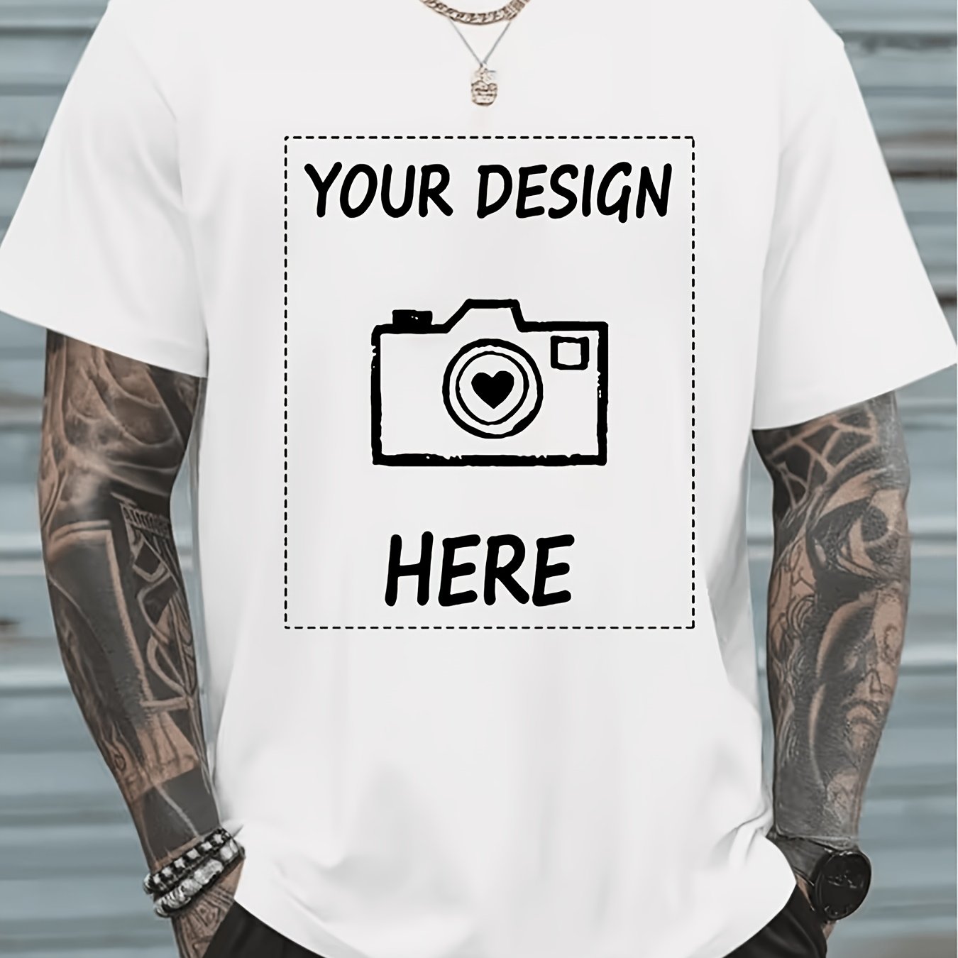TEMU Men's Custom Fashion Short Sleeve T-shirt