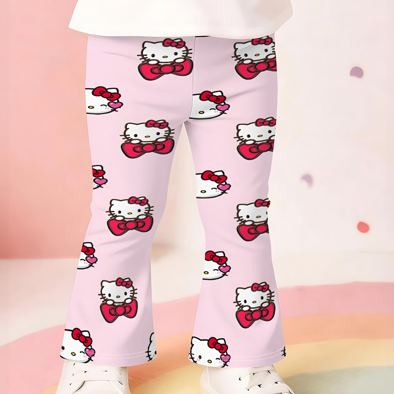 E-shop Druck - Neuer Stil - Kleinkinderhose - Niedliche zarte Druck-Schlaghose - Bequem, atmungsaktiv, dehnbar, ganzjährig , Mädchen-Spielkleidung,