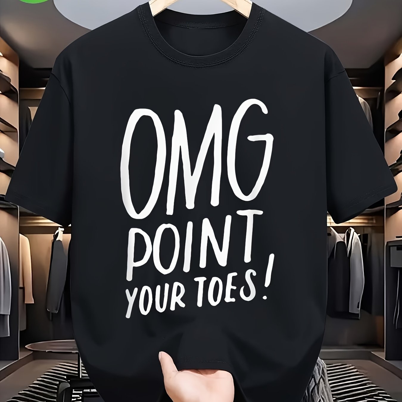 TEMU Humorous Dance T-shirt - Wow, Look At Your Toes! Graphic Tee - Sturdy Black Shirt For Ballet, Suitable For Spring And Summer Rock Heavy Metal