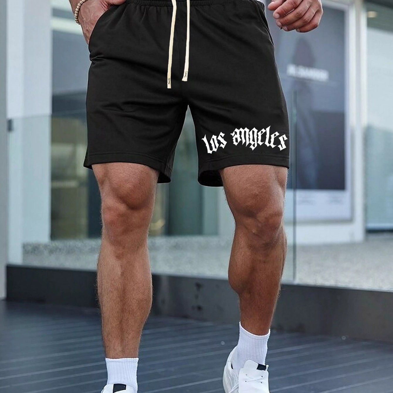 TEMU Men's Stylish Athletic Shorts, Breathable And Lightweight For Summer Workouts