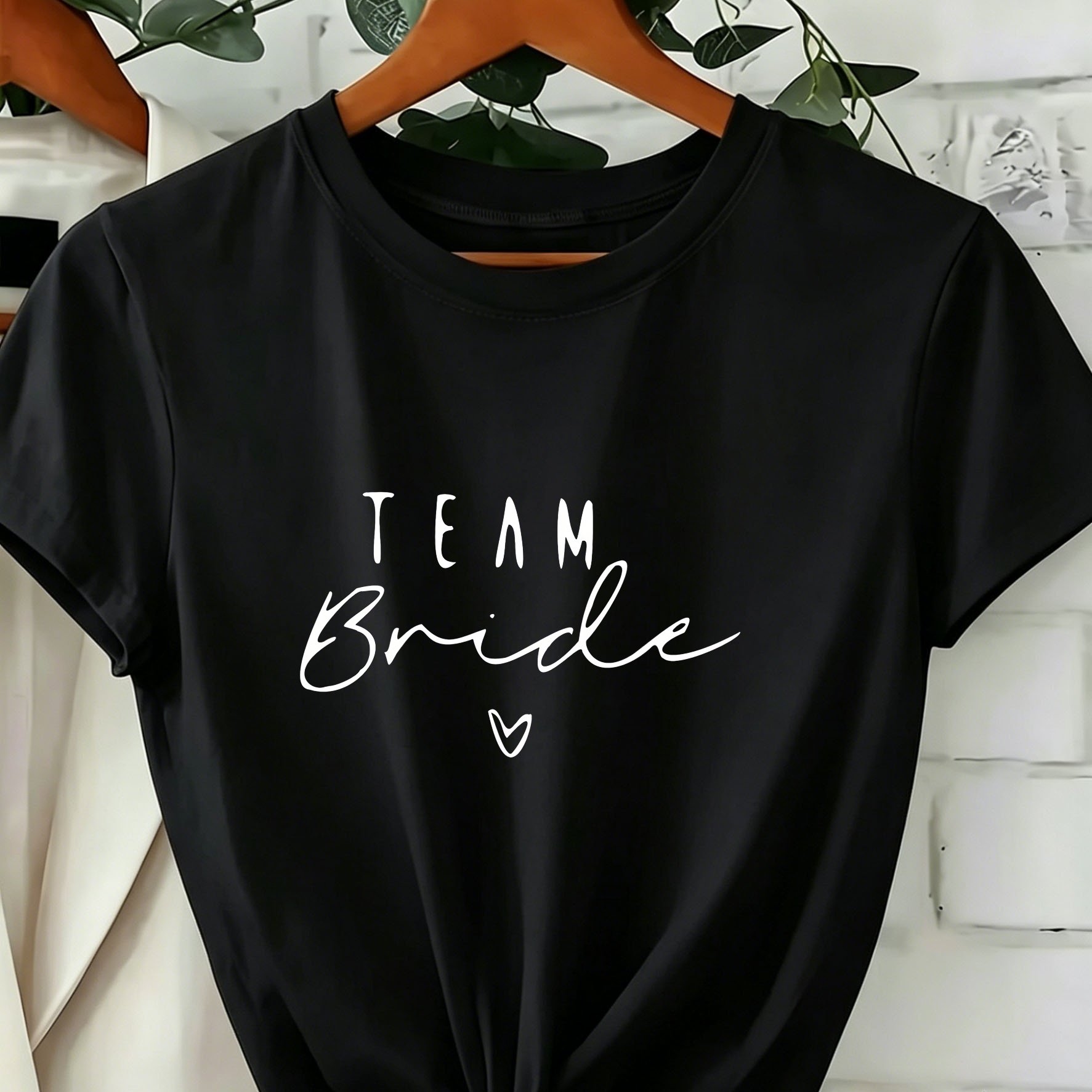 Short-sleeve T-shirt - , Black Background - Women's Spring/summer Trendy Printed T-shirt, !