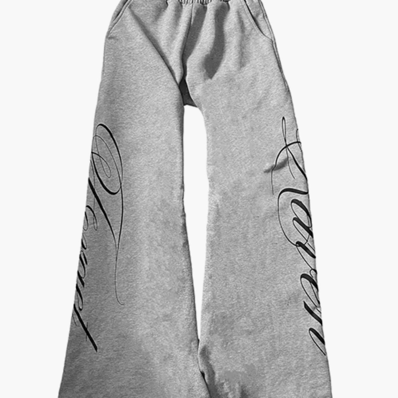 Image of Y2k Women's Casual Style Letter Side Pattern Printed Jogger Loose Waist Straight Trousers Wide Leg Long Pants Women's Clothing