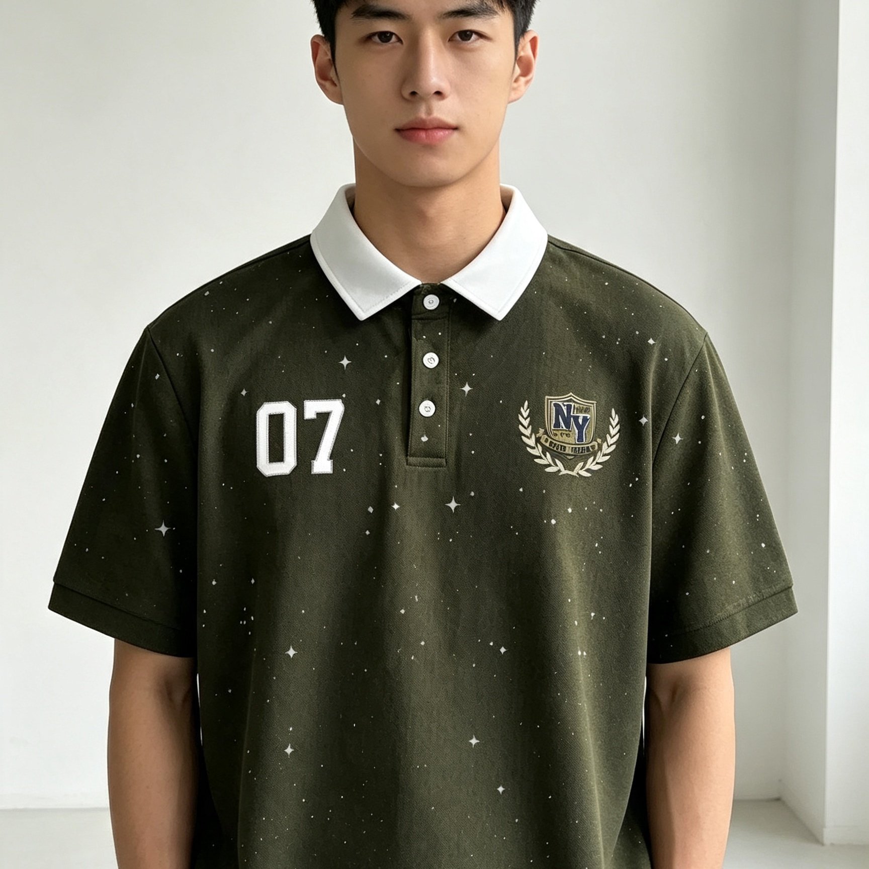 TEMU Men's Retro Sporty Color-block Striped Shirt, - No Texture
