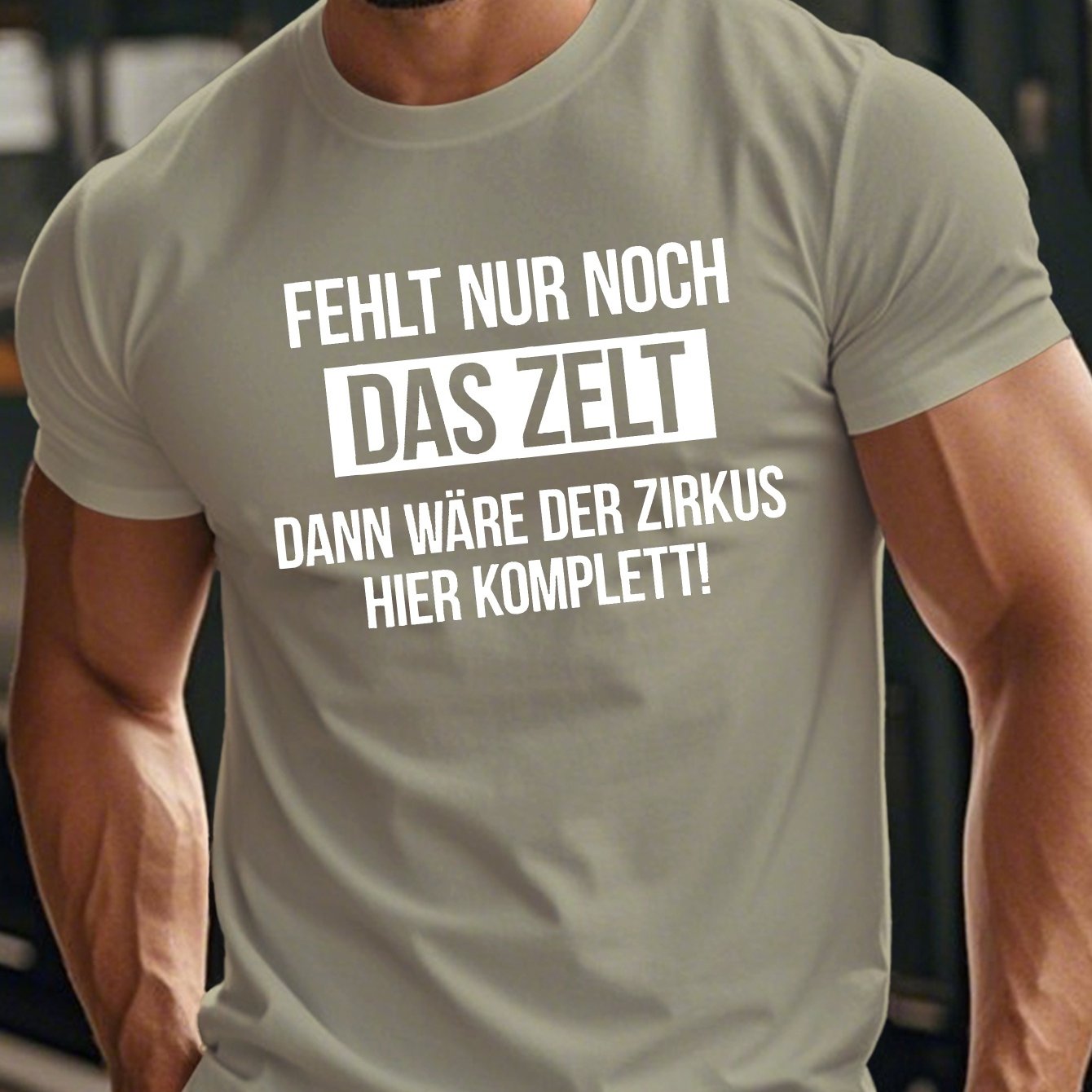 TEMU Humorous Short-sleeved T-shirt For Men Featuring A German Circus Theme, Perfect For Summer