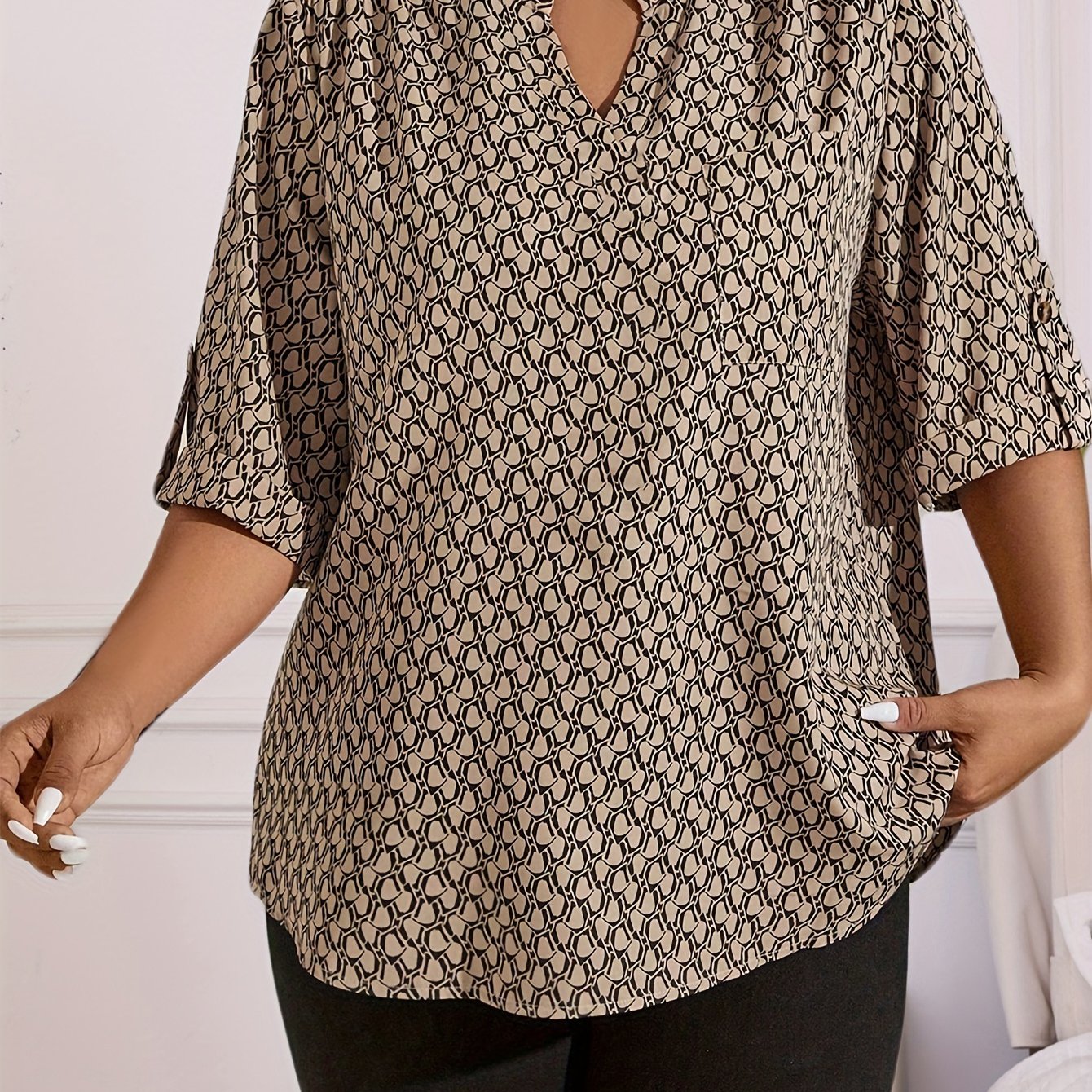 Plus Size, Stylish Women's Plus-size Top