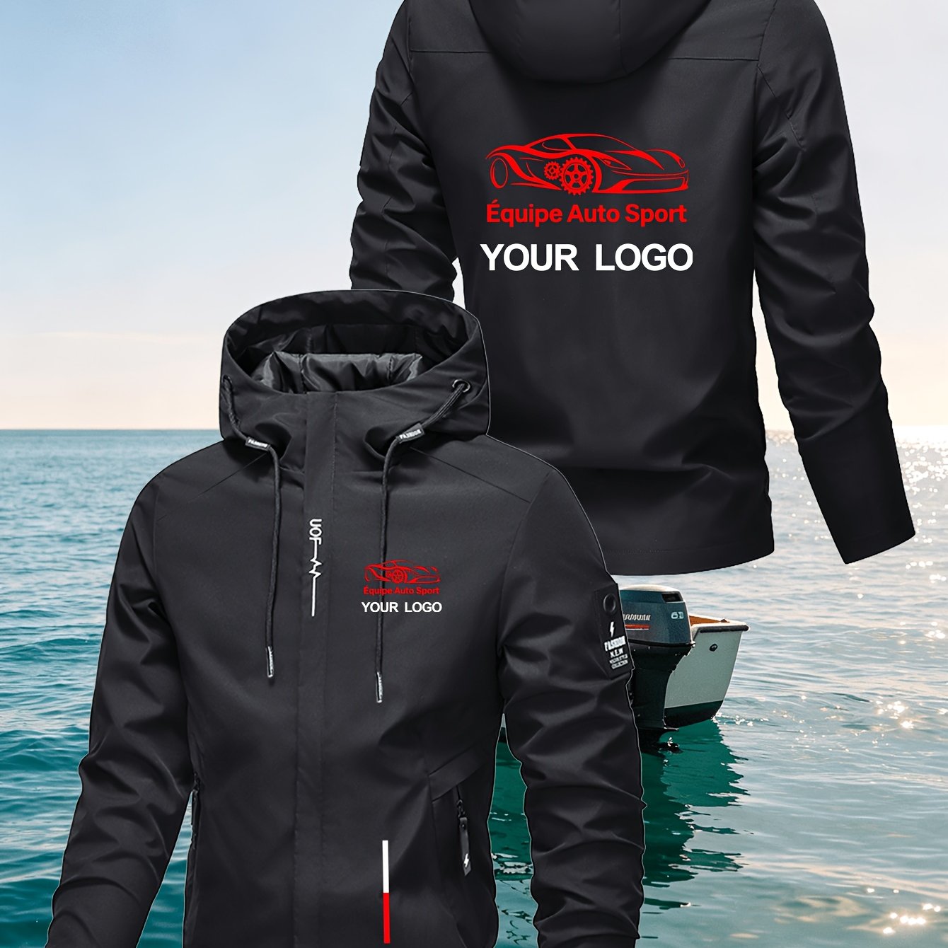 TEMU Men's Autumn/winter Windproof Hooded Jacket, Made Of Wear-resistant And Tear-resistant Material, Stylish For Outdoor Sports, Outdoor Fishing,