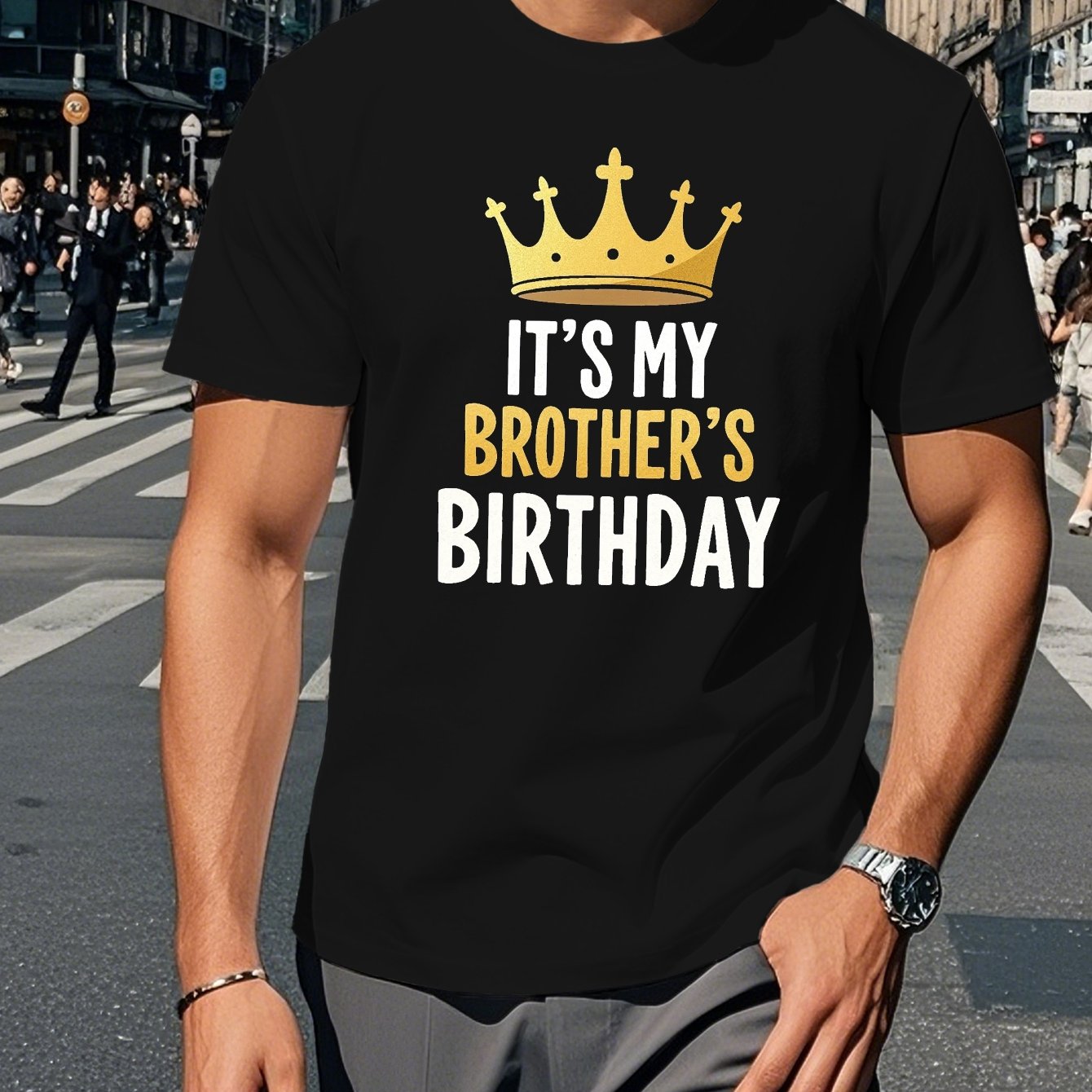TEMU My Birthday Men's Short Sleeve T-shirt Summer T-shirt Top