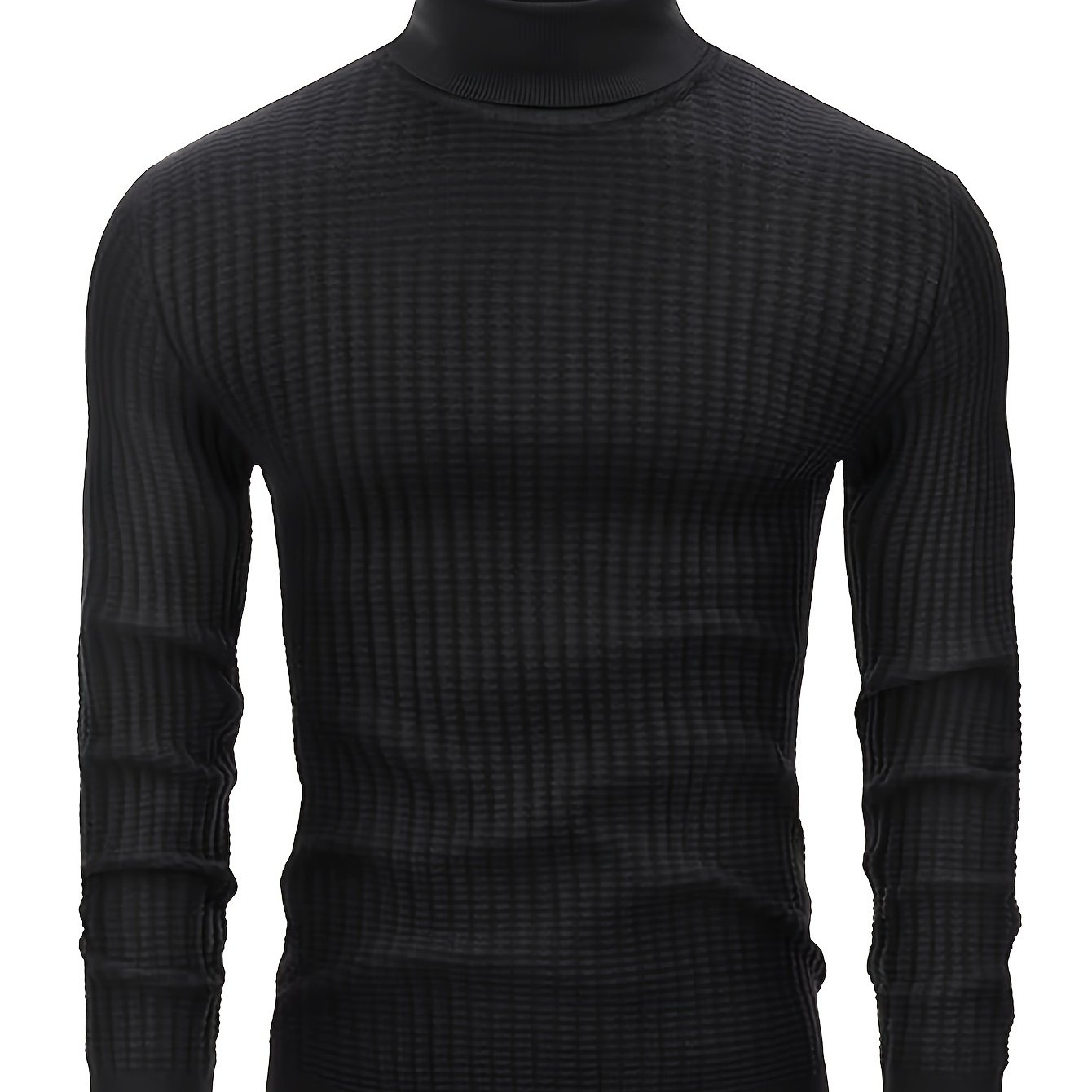 2024 New Cross-border Men's Knitted Pullover High Collar Sweater (men's Warm Top)