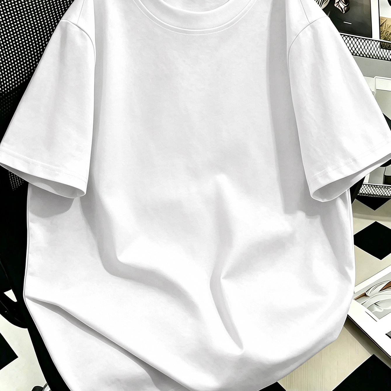 TEMU Plus Size - Women's Plus Size Clothing - Spring/summer Loose Round-neck Short-sleeve T-shirt
