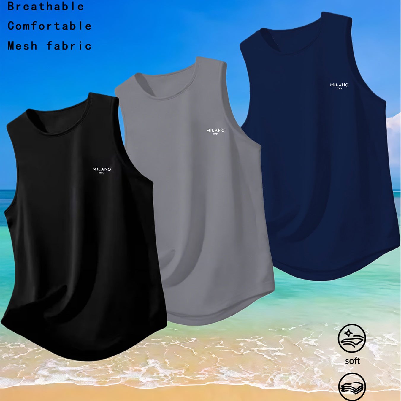 TEMU 3pcs Set Of Sleeveless Vests, The Wardrobe Staple