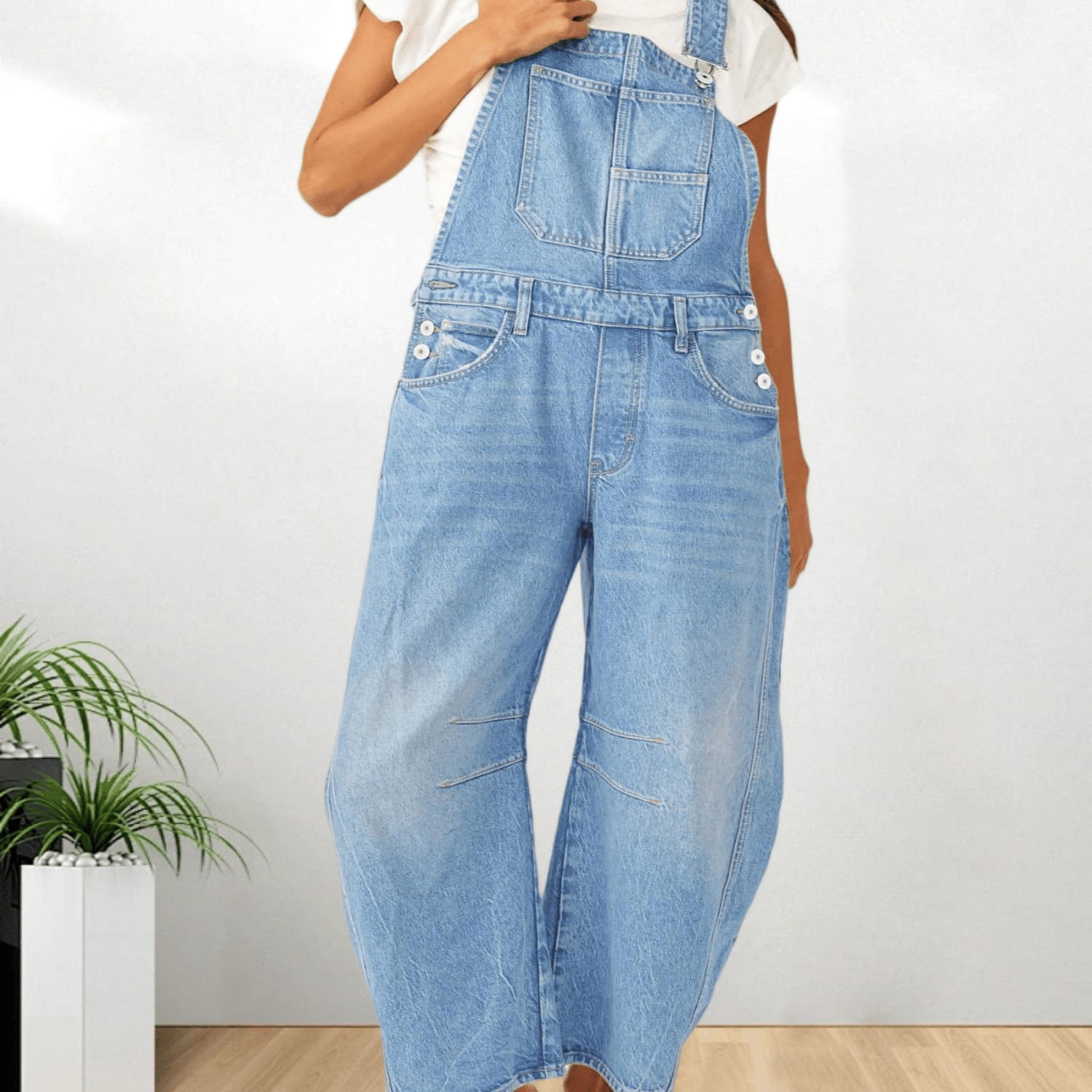 Women's Denim Bib Overalls - Leg Adjustable Straps Jean Jumpsuit With Pockets, Bib Apron Front, Machine-washable Casual Jumpsuit For, Play & Casual Attire (jean )