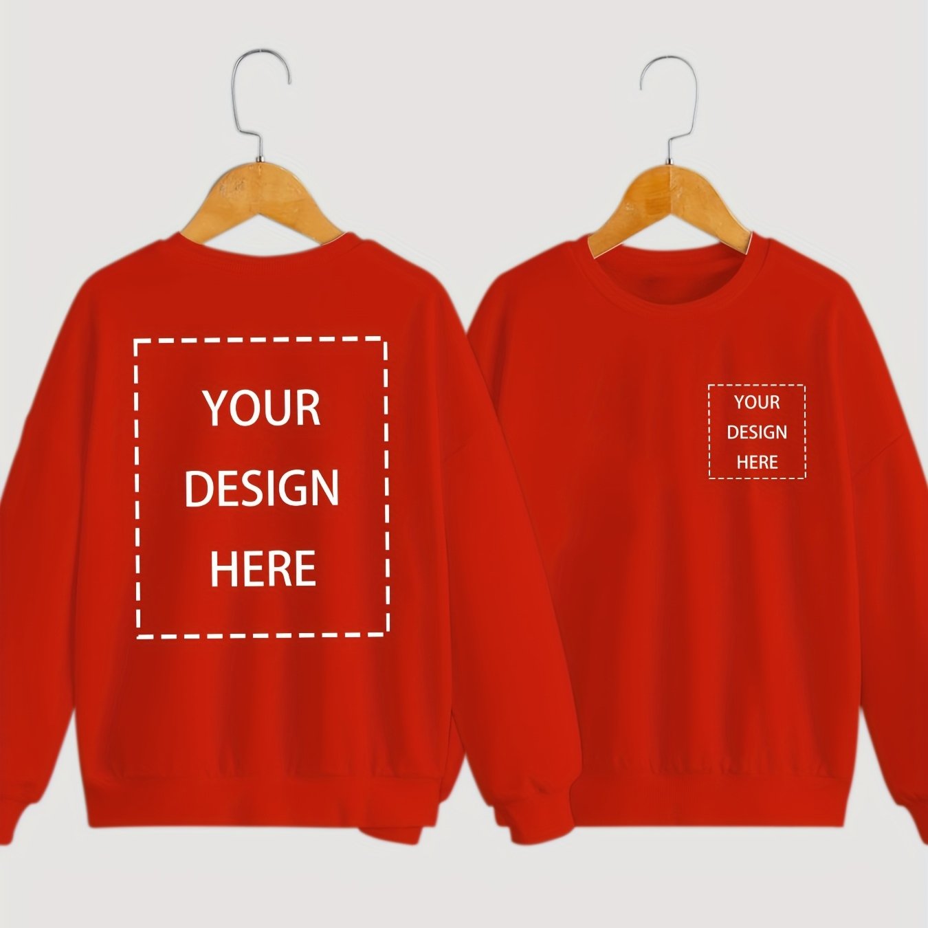 TEMU Women's Custom Printed Crewneck Sweatshirt, Suitable For Casual Daily Wear