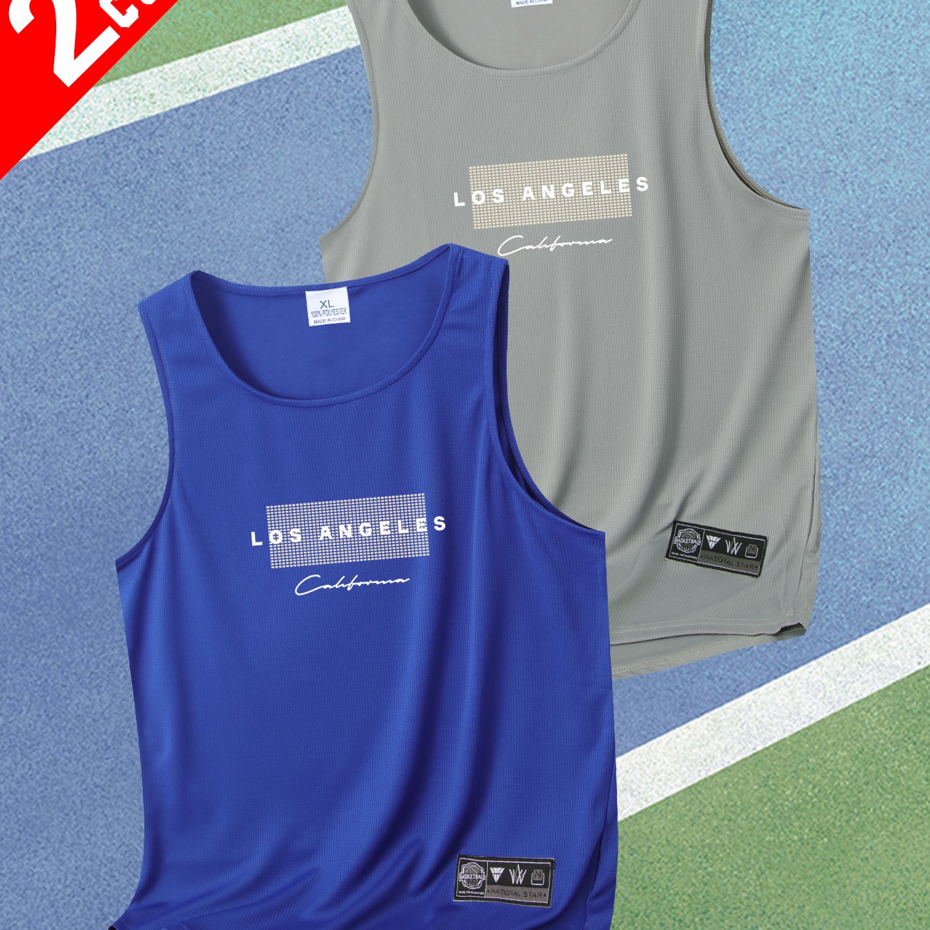 TEMU 2pcs Men's Quick- Moisture-wicking Breathable Tank Tops - Sleeveless Athletic Shirts In , Light , And Black For Running, Gym, And Training,