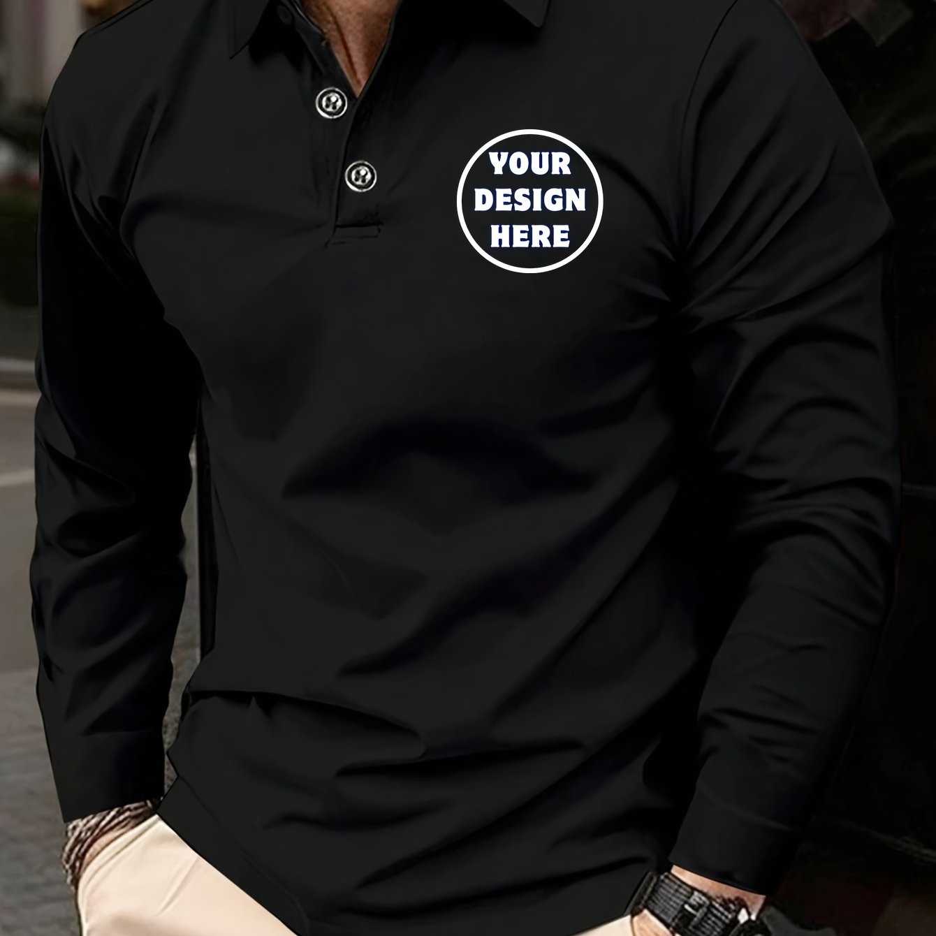 TEMU Custom Men's Fashion Shirt, Inner Layer, Soft And Comfortable, Small Logo Design, , , Christmas, Halloween Festive Birthday Gift, Men's Casual