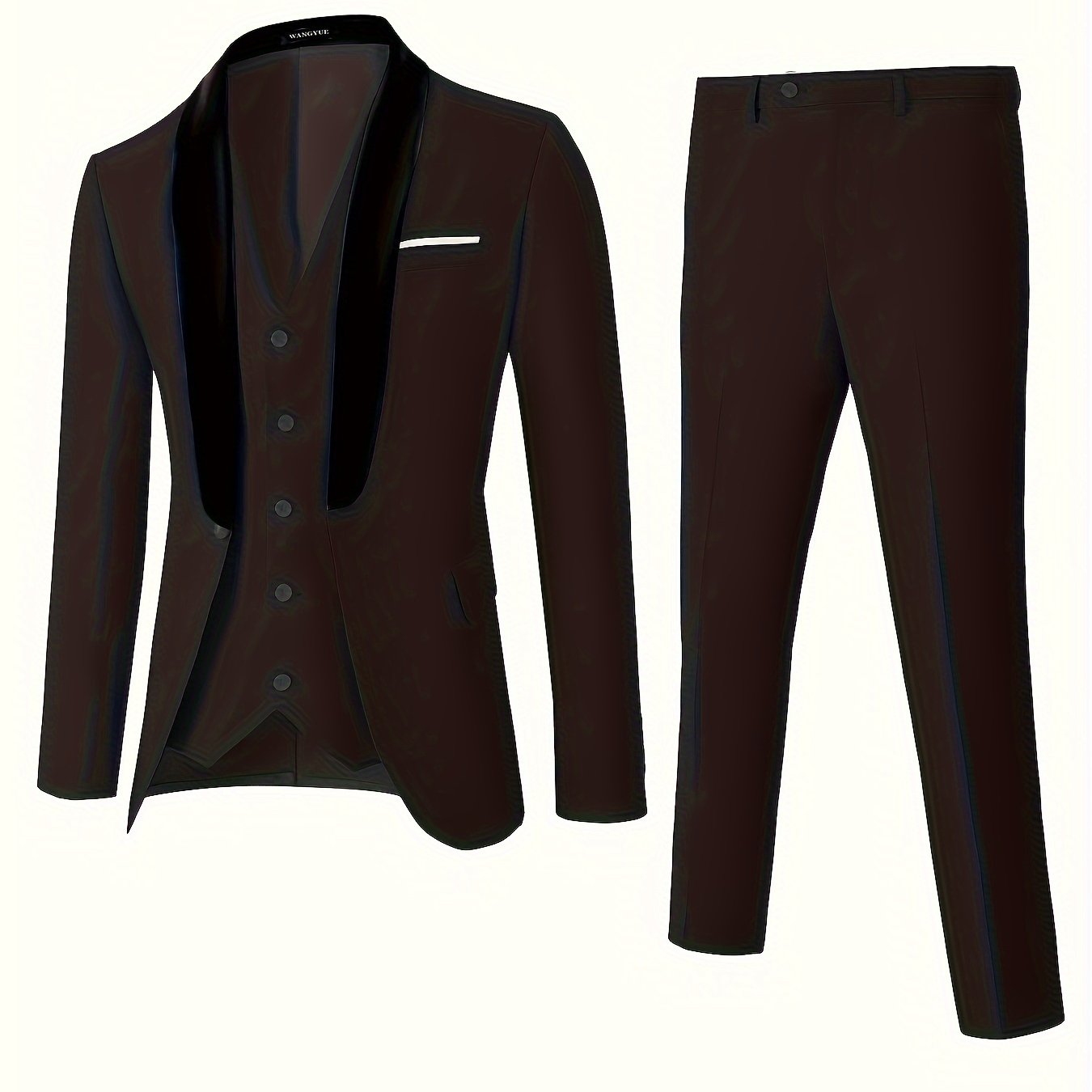 formal 3 pieces set mens chic suit jacket single breasted vest pants suit set for business banquet wedding party