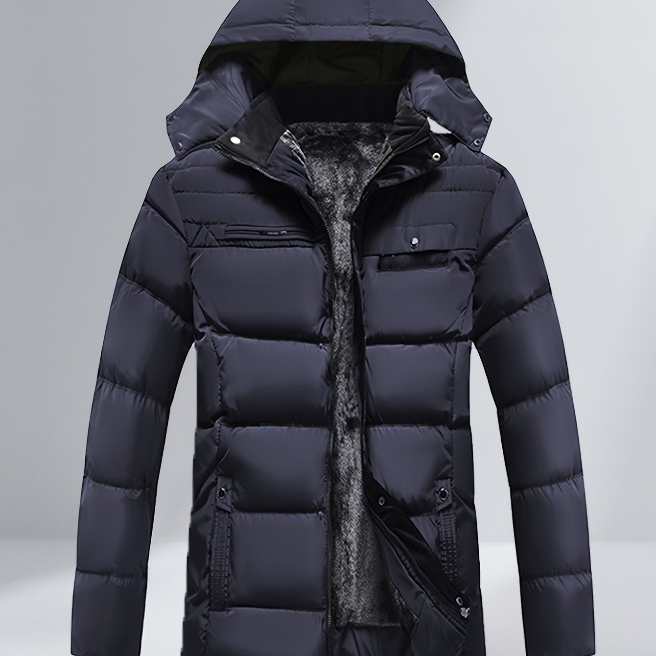 TEMU Men's Winter Coat, Autumn And Winter Fleece Jacket For Men, Casual Winter Clothing