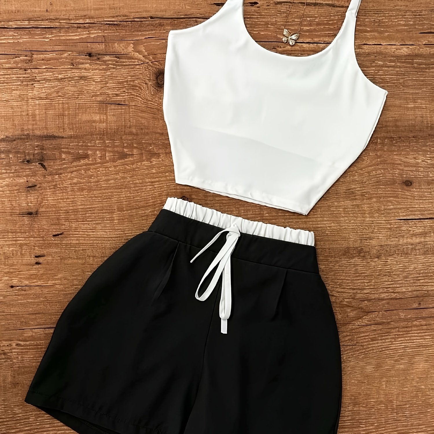 TEMU Women's Fashion 2pcs Set, Suitable For Daily Wear. Commuting. Vacation. Party. Holiday. Beach. Yacht