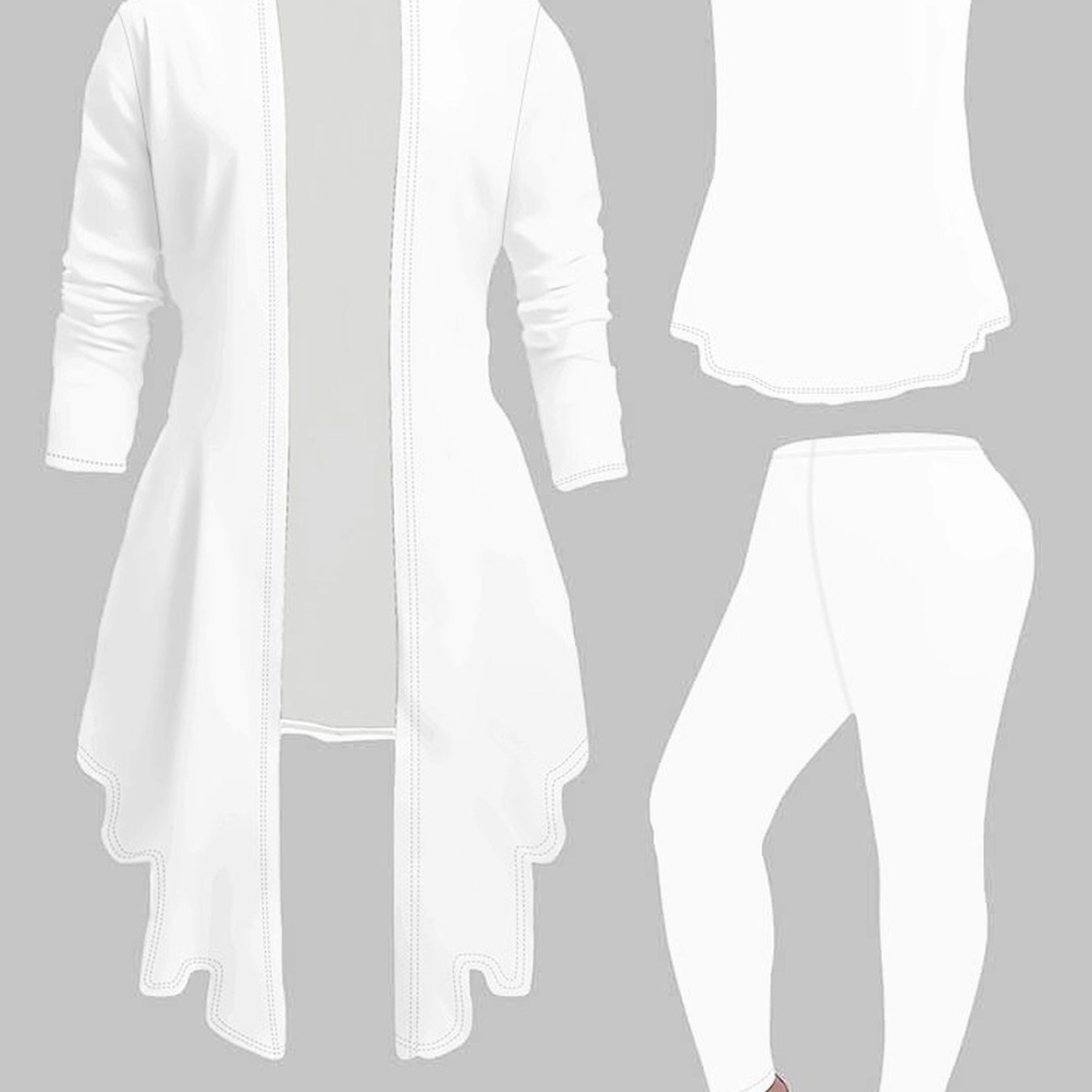 TEMU Plus Size - Plus Size - This Is -piece Set For Women That Includes A Long-sleeve Jacket, A Tank Top, And Long Pants, Designed For Winter And